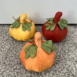 Set of 3 Plush pumpkins